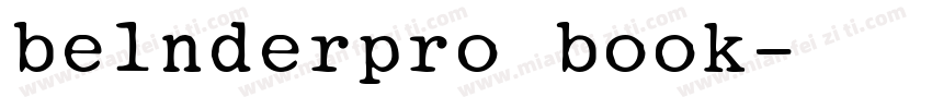 belnderpro book字体转换